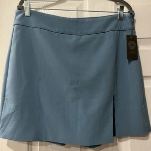 NWT Vince Camuto Women's Solid-Color Slit-Front Mini Skort